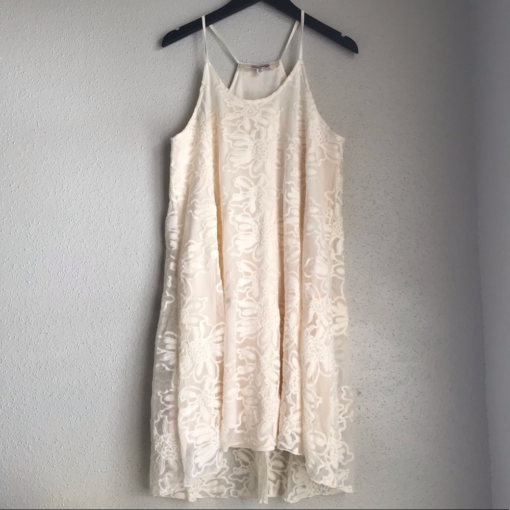 Ivory Lace Shift Dress